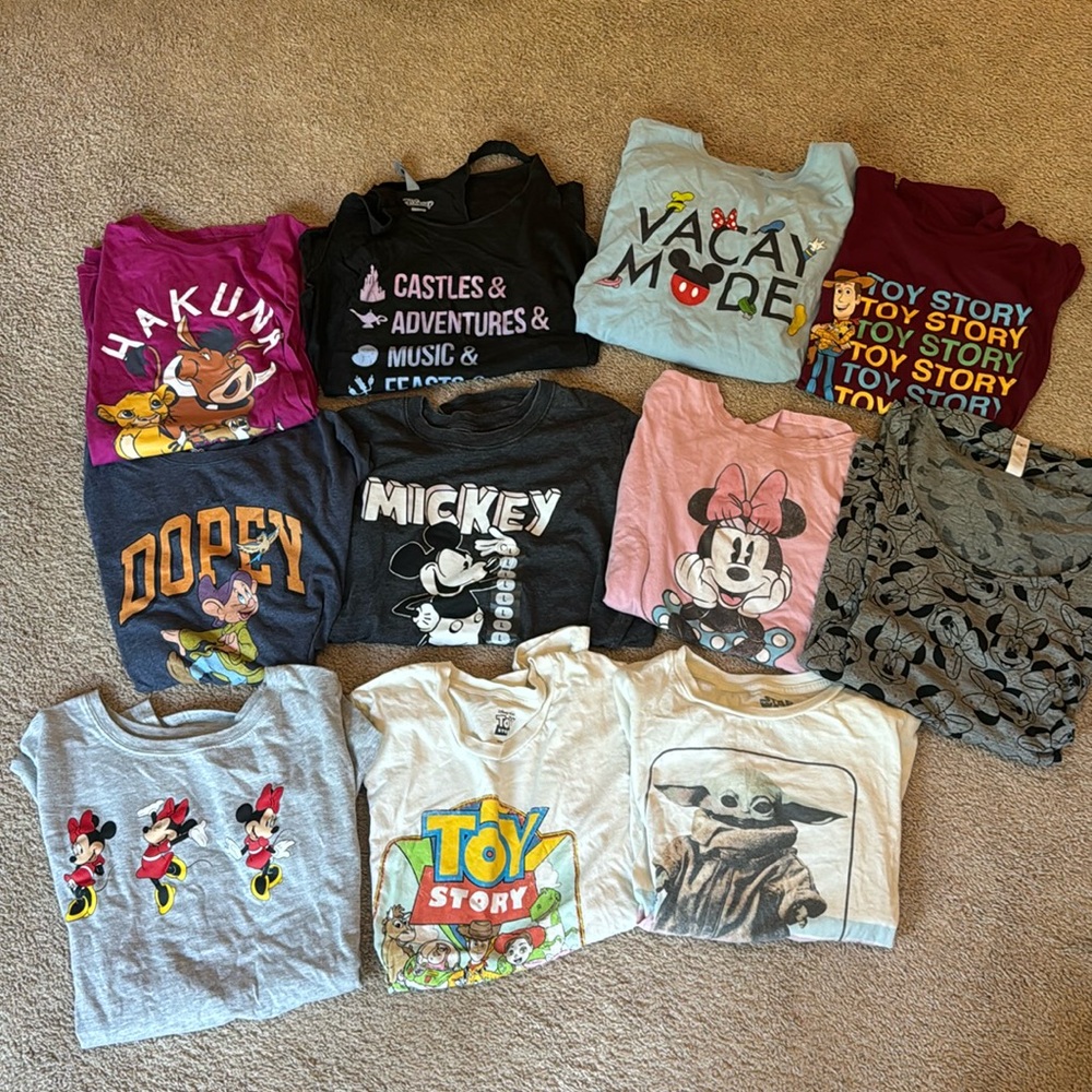 Lot of womens disney shirts!